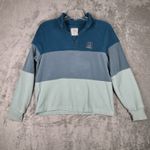 Ivory Ella  Shirt‎ Womens Medium Blue Colorblock Quarter Zip Workout Athleisure Photo 3