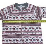 P.J. Salvage Womens Medium Deer Fair Isle Holiday Pajama One Piece Jumpsuit Photo 4