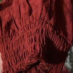 Maurice's NWT  Maroon Blouse Sz 1X Long Split Sleeve Peasant Boho Photo 5