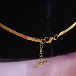 NEW Y2K Gold Butterfly Cubic Zirconia Herringbone Flat Chain Pendant Necklace Photo 5