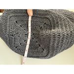 J‎ Crew Woven Tote Bag Gray Raffia Nautical Rope Handles Tassel Accents Photo 11