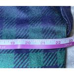 LuLaRoe  Top Womens Size Medium Blue Green Plaid‎ Cap Sleeve Simply Comfortable Photo 8