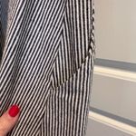 Hollister Gray and White Striped Mini Overall Sun Dress Size Small Photo 5