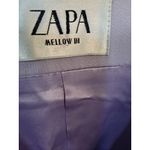 Zapa Mellow D1 Lavender Long Covered Button 100% Wool Blazer‎ Purple Size L Photo 3