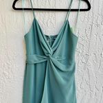 ZARA NWOT  Sleeveless Knotted Front Wide Leg Jumpsuit Tank Green Women's Size XS Photo 3