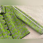 Maggy London Maggy L Jacket-Womens Sz 6 100%-Silk Quilted-Lined Button Down Zebra Design-VTG Photo 8