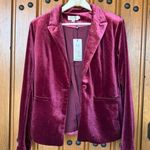 Molly Bracken NEW!  Burgundy‎ Velvet Blazer Size Small NWT Photo 0