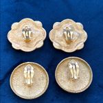 Two Pair Vintage Unbranded Gold Tone Clip On Earrings Photo 1