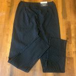 Who What Wear  NWT Pants Black White Striped Cropped High Rise Stretch Photo 6