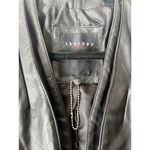 Therapy Black Faux Leather Open Front Cropped Biker Moto Jacket Womens Sz Medium Photo 5