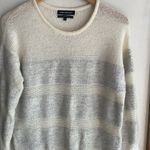 Something Navy Metallic Stripe Sweater Dress Photo 3