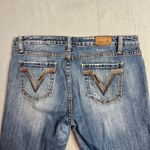 Vigoss  Collection Flare Jeans Size 11 (34" Waist) Embellished Pockets Frayed Hem Photo 7