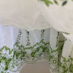 Kaaku one size fits all flowy green & white skirt w sequins boho $59 Photo 5