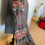 CRUEL Denim Womens Size Small‎ Boho Striped Embroidered Top *FLAWED Black Photo 3