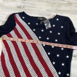 Norton Studio USA Flag Crochet Sweater Size PS. Patriotic Blue Photo 6