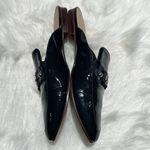 Kate Spade  ♠️ Navy Slip-On Patent Leather Loafers with Floral Accent Sz 8M.  B72 Photo 5