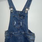 Papaya Blue Denim Jean Bib Kylie Shorts Overalls Shortalls Womens SZ M High Rise Photo 1