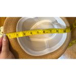 Forever 21 Women’s Paper Straw Fedora Hat Stripe Sash Summer Vacation Beach Photo 4