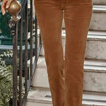 Peruvian Connection  Rust Colored Mid-Rise Cotton Zoe Velveteen Jeans - Size - 12 Photo 0