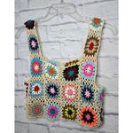 Illa Illa boho floral cotton crochet tank top festival one size. Photo 1