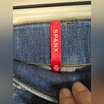 Spanx Wide Leg Seamed Front Jeans XS Dark Wash High Rise Stretch Denim Photo 4