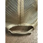 Vintage Distressed “Authentic” Trucker Hat with Gold Chain & Cherry Patch Tan Photo 4