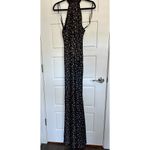 Mac Duggal Floral Tied Keyhole Halter Trumpet Gown, Black, Size 2 Photo 4