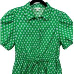J.Crew Short Sleeve Collared Mini Button Up Shirt Dress Kelly Green Size 6 Photo 6