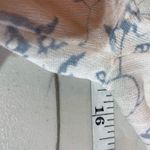 ZARA Women's Floral Print Knit V Neck Long Sleeve Crop Top White Blue Size Small Photo 9