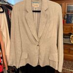 Nili Lotan Vintage Blazer Linen Tan Beige Sz 8 Photo 0