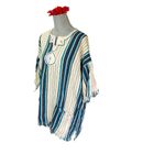 Vintage Embroidered Kaftan Muumuu Boho Hippie Poncho Dress | Cover up Free Sz Blue Size undefined Photo 2