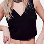 Free People Free‎ People Top Womens X Small Black Criss Cross Back V Neck NWT Photo 0
