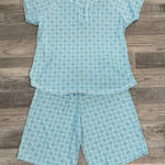Karen Neuburger Blue Short Sleeve Crop Pant Pajama Set D20 Photo 0