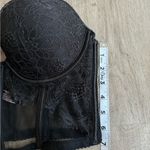 Victoria's Secret Victoria Secret Rhinestone Straps Bustier Top Lace Black 34C Bra Bonbshell Photo 7