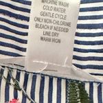 Vasna Blue Striped Embroidered Floral Shirt Dress Size Medium Photo 8