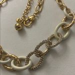 Brighton EXTREMELY RARE RETIRED  PEBBLE PAVE GOLD PLATED LARGE LINK NECKLACE Photo 4