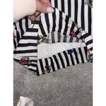 Lovers + Friends black white stripe floral print wide leg pants small Photo 2