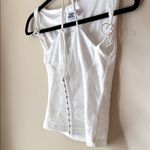 Tiger Mist  Campbell White Lace Shoulder Tie Crop Top Photo 2