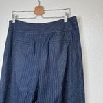 Rebecca Taylor Tailored by  Navy Blue Pinstripe Wide Leg Dress Pants Size 14 Photo 8