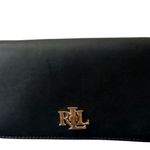 Lauren Ralph Lauren Leather Crossbody Turn Lock Tech Case Gold Mini Black Purse Photo 0