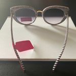 Betsey Johnson NWT--RED FRAME CAT EYE SUNGLASSES Gorgeous red frame cat eye sunglasses, red on outside, black and white on inside, brand new Photo 6