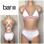 Bar III white bikini. M-top/S-bottoms NWT Photo 1