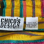 Chico's Vintage Striped Silk Jacket Women’s Size 2 (L-12) Lightweight Yellow Photo 6