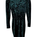 AQUA Velvet Faux Wrap Mini Dress Green Size S NWT Photo 2