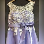 Jaden lilac dress with white upper shoulders tulle with flowers Size 16 Photo 2
