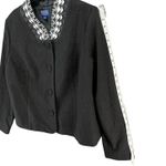 Pendleton Jacket PL Black Gray Merino Wool Blazer Aztec Print Western Boho Ranch Photo 10