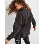 Aerie NWT Dream Sherpa Quarter Zip Sweatshirt Smoked Gray Super Soft Size XS Photo 1