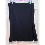 AB Studio  Women's Black Pleated Skirt‎ Zips on the Side Size 10 23 1/2" Long Photo 1