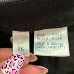 Reformation High & Skinny With Button Fly Jeans in Black Photo 9