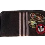Disney Vintage Disneyland Brown Pink Tinker Bell Mickey Mouse Wallet Limited Edition Photo 0